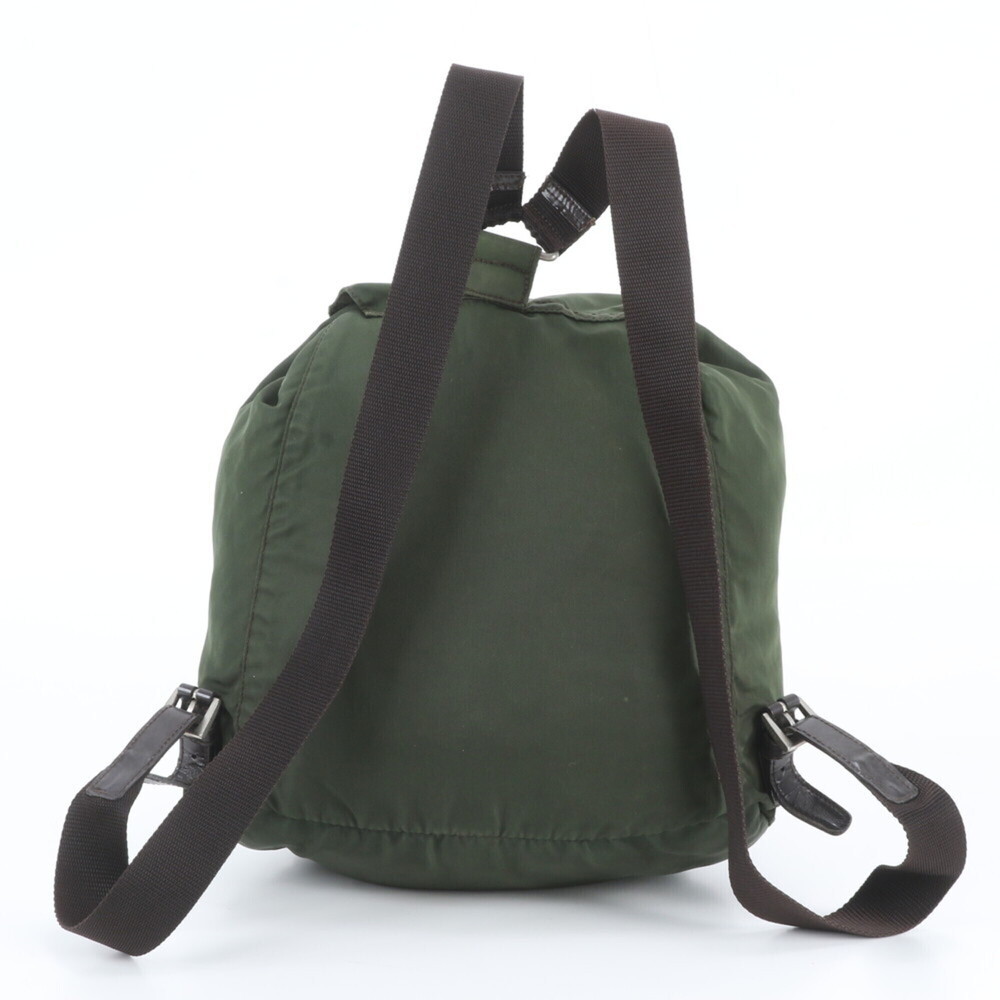Prada Tessuto Nylon Triangle Logo Leather Backpack for Women - Picture 2 of 11